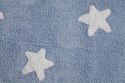 Lorena Canals Dywan bawełniany Blue Stars White 120 x 160 cm