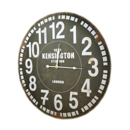 Zegar ścienny retro Kensington Station - czarny, postarzany ( Wall clock retro Kensington Station - black, aged )
