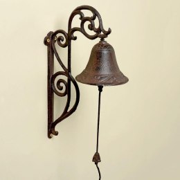 Dzwon ścienny vintage z żeliwa - brązowy