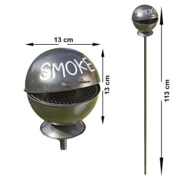 Popielnica ogrodowa Smoke 113 cm - metalowa, czarny kolor (13 cm)