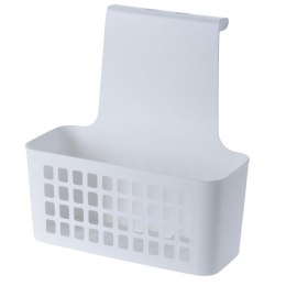Kosz z półką zawieszany na szafkę biały Praktyczny organizer do zawieszenia na drzwi lub szafkę, wisząca półka do łazienki lub k