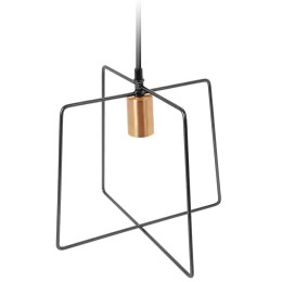 Geometryczna lampa sufitowa czarny metal 31cm