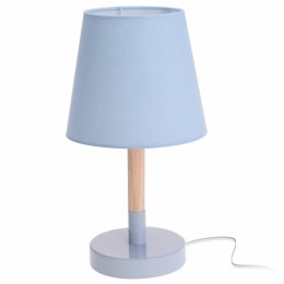 Stylowa lampa nocna z niebieskim abażurem