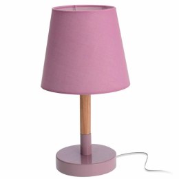 Elegancka lampa stołowa, różowy abażur