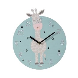 Zegar ścienny dla dzieci - Okrągły z motywem żyrafy, średnica 26 cm