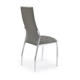 Eleganckie krzesło z chromowanym korpusem