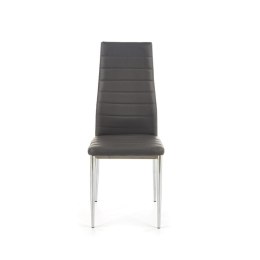 Eleganckie krzesło K70C - popielate, skóra syntetyczna