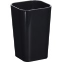 Pojemnik, kubek łazienkowy czarny Wykonany z tworzywa sztucznego, kubek, przybornik łazienkowy z bambusową podstawą o wymiarach: