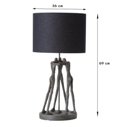 Lampa stołowa Cali 69 cm - Czarny abażur, Ręcznie wykonana