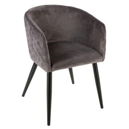 Eleganckie krzesło Marlo Velvet, szare