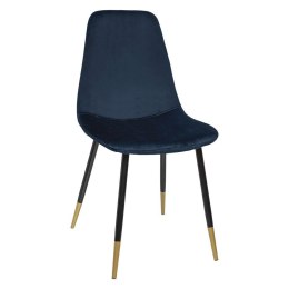 Eleganckie Krzesło Tyka w Welwecie, Niebieskie