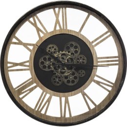 Zegar ścienny rustykalny 57 cm - metal/MDF, cyfry rzymskie