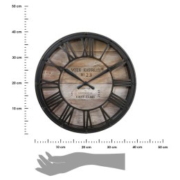 Zegar ścienny vintage rzymskie cyfry 39 cm - brązowy