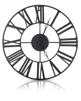 Zegar ścienny metalowy 36,5cm, vintage, czarny