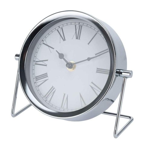 Zegar stołowy metalowy - elegancki design (16,5x18x7 cm)