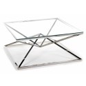 Stolik kawowy Diamanto Silver 100 cm - Elegancki stolik o wymiarach 100x100x43 cm