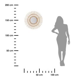 Wiklinowe lustro ścienne Słońce 58 cm - Stylowy dodatek do wnętrz
