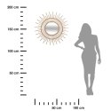 Wiklinowe lustro ścienne Słońce 76 cm - Naturalny Kolor