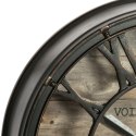 Zegar ścienny vintage brązowy 21cm - stylowy element dekoracyjny