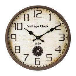 Zegar ścienny vintage, brązowy 30cm