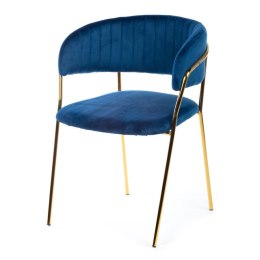 Krzesło Elegance w Kolorze Granatowym z Złotymi Akcentami