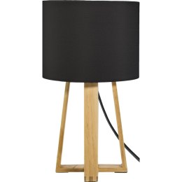 Lampa nocna drewniana czarna - 34,5 cm