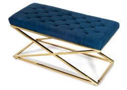 Saliba Gold Blue - elegancka pikowana ławka