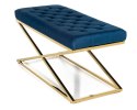 Saliba Gold Blue - elegancka pikowana ławka