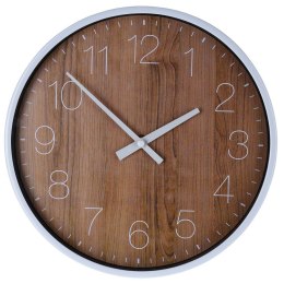 Nowoczesny zegar ścienny 25 cm, imitacja drewna