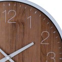 Nowoczesny zegar ścienny 25 cm, imitacja drewna
