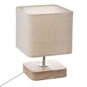 Lampa nocna Toxey - drewno, tekstylny abażur (21 cm)