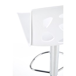 Krzesło barowe Judson, biała, regulowane siedzisko