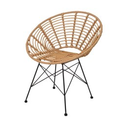 Krzesło rattanowe z eleganckim designem