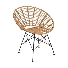Krzesło rattanowe z eleganckim designem