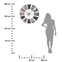 Zegar ścienny Retro - Tarcza 80 cm - Białe Cyrkielowe Liczby