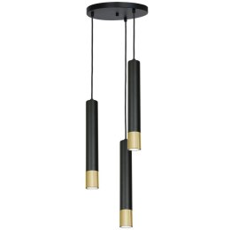 Lampa Sopel x3 - Nowoczesny design w kolorze czarno złotym