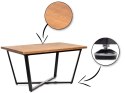 Ekskluzywny stół jadalniany duży 150x90 cm, kolor ciemny dąb