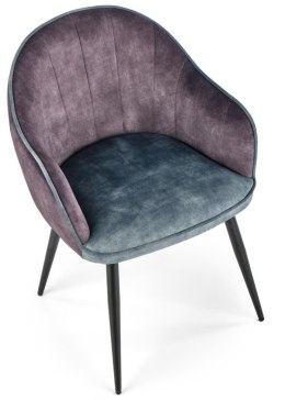 Eleganckie krzesło welurowe w kolorze czarnym