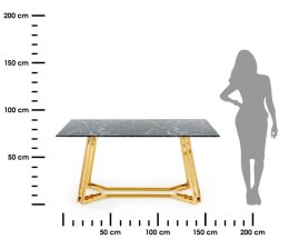 Stół Konami Marmur Czarny 160x90 cm