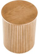 Elegancki stolik kawowy z naturalnym drewnem 40 cm