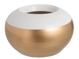 Elegancka Doniczka Ceramiczna 16 cm - Biało-Złota Kolorystyka