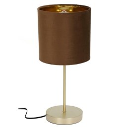 Nowoczesna lampa stołowa z welurowym abażurem
