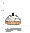 Lampa wisząca Suwa Black - 35 cm - Czarny - Metal