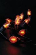 Lampki LED Płomienne na Zewnątrz - Światełkowa Girlanda z 10 Żarówkami