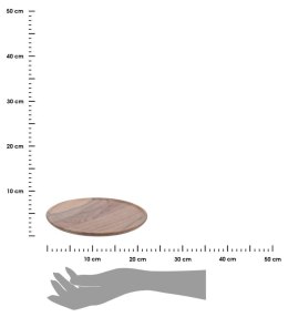 Podstawka drewniana na świece 22cm - Elegancka drewniana podstawka, ø22cm