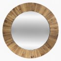 Drewniane lustro ścienne Jazlyn - Stylowe, funkcjonalne, wykonane z drewna jodłowego