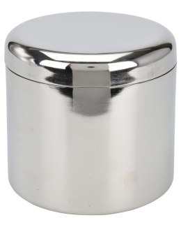 Pojemnik kuchenny srebrny z metalu, 13,5 cm