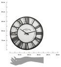 Zegar ścienny Vintage Mavis, czarna rama, szklana tarcza, 35 cm