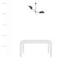 Designerska lampa sufitowa GLADIO 2 BLAC - stylowy loftowy design