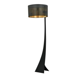 Lampa podłogowa loftowa czarno-złota